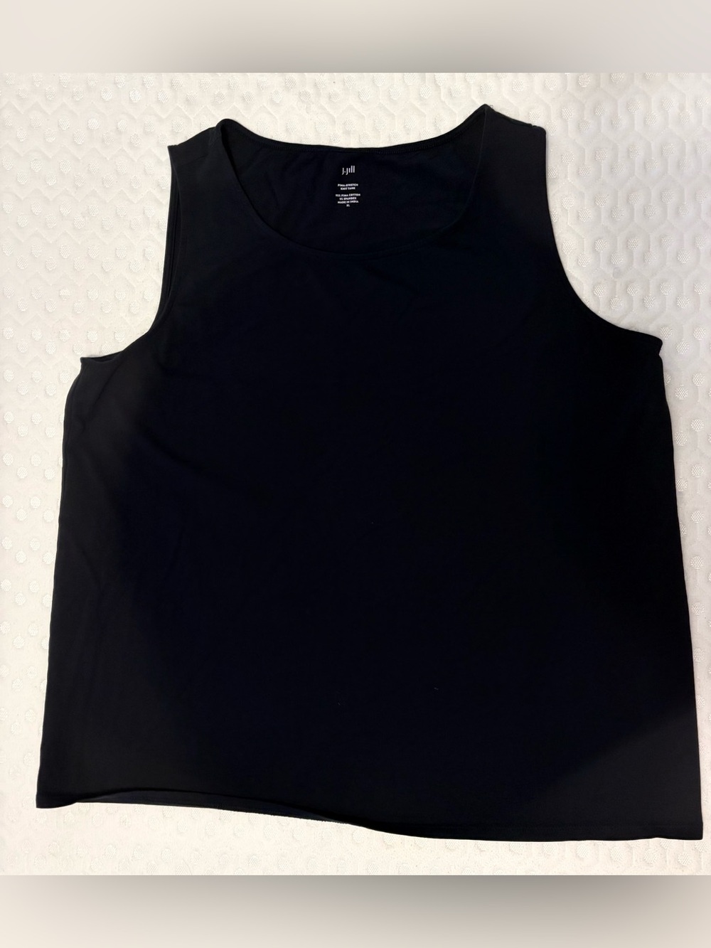 J. Jill Navy Pima-Stretch Knit Tank